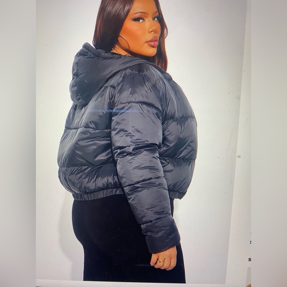 Fashion Nova Black Puffer Jacket - Picture 4 of 5